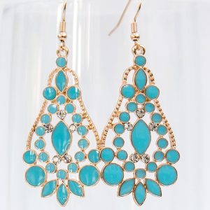 turquoise chandelier earrings